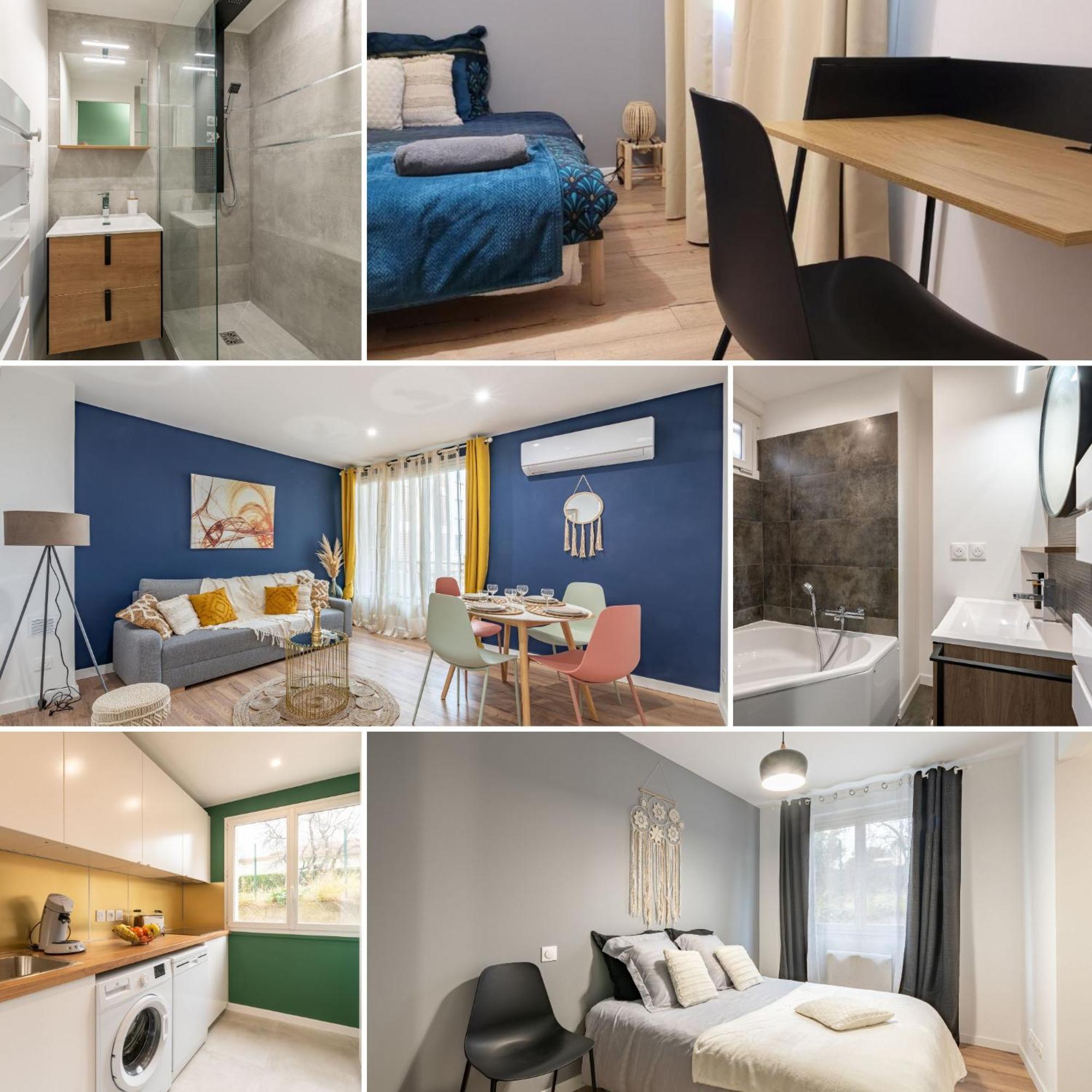 Amja Proche Clinique Saint-Roch Apt 3 Chambres 3 Salles De Bain Parking Gratuit Ideal Famille Groupe Coworking 10 Min Centre Ville 10 Min Plage 5 Min Sortie Autoroute Монпелье Экстерьер фото